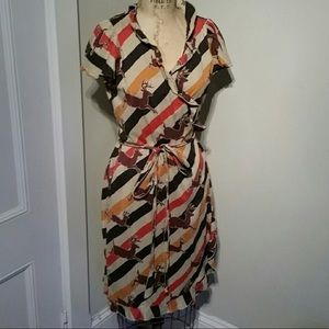 LL Bean Signature Wrap Dress - sz 6